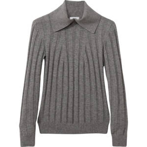 REISS WINTER Ribbed Collared Top